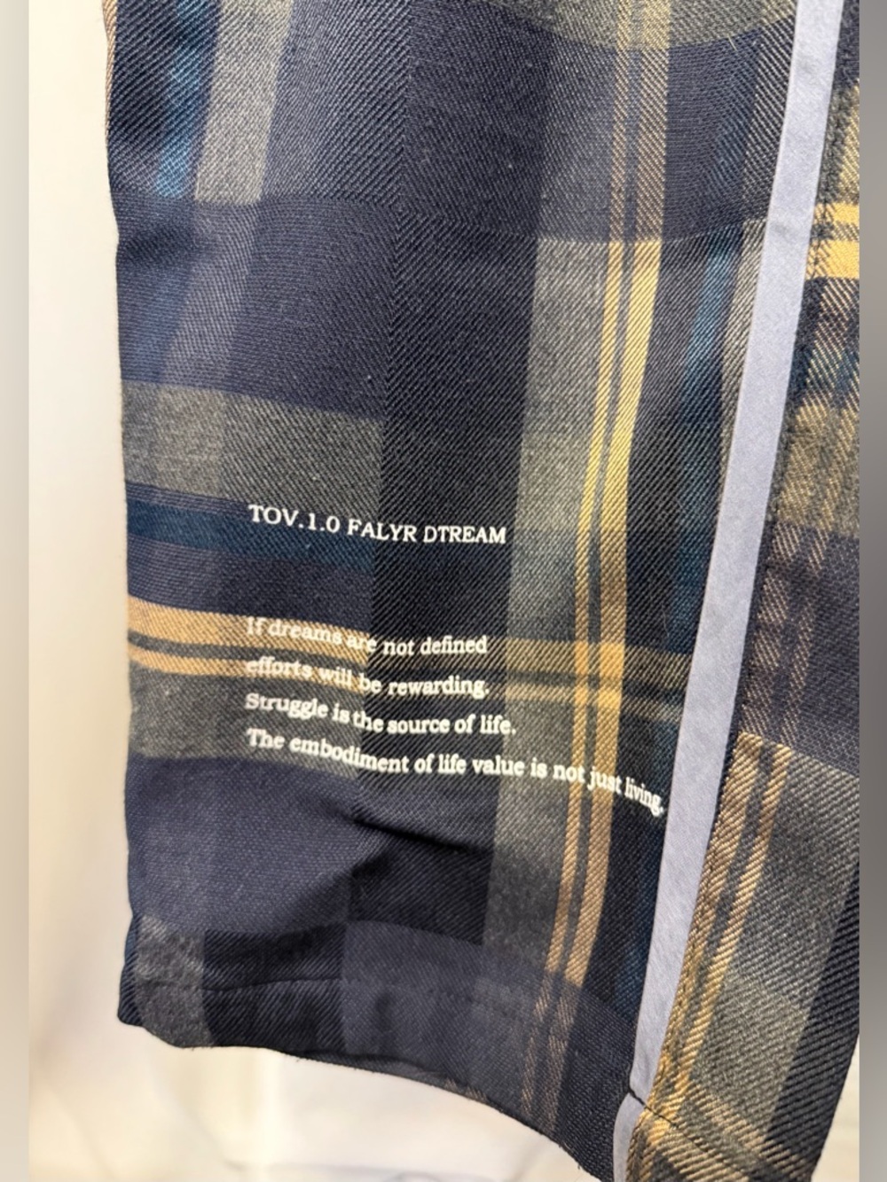 Heron Preston FW19 Plaid Stripe Track Pants Rare Text Made in Italy Size med - Picture 6 of 15